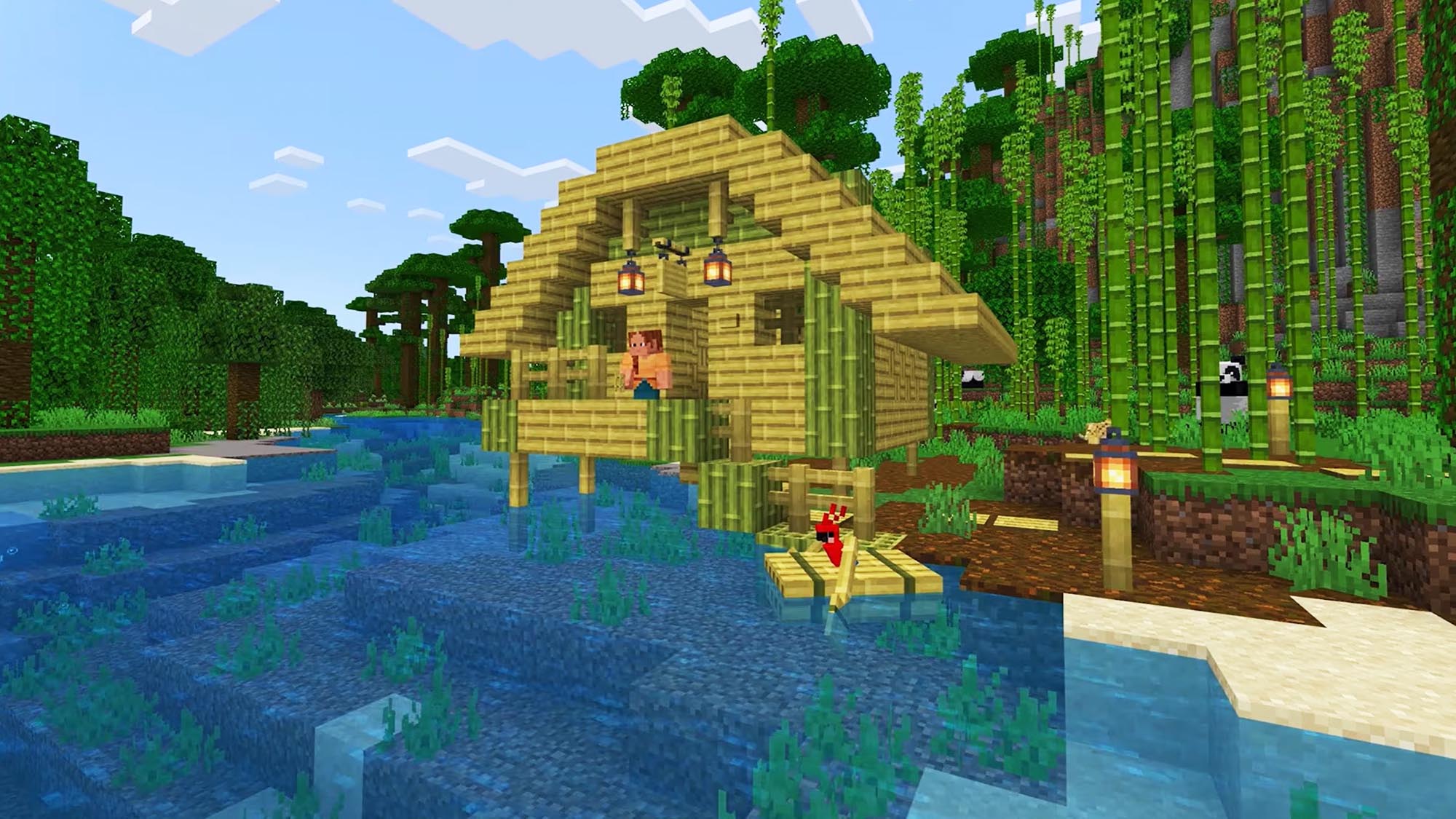 Minecraft bamboo house